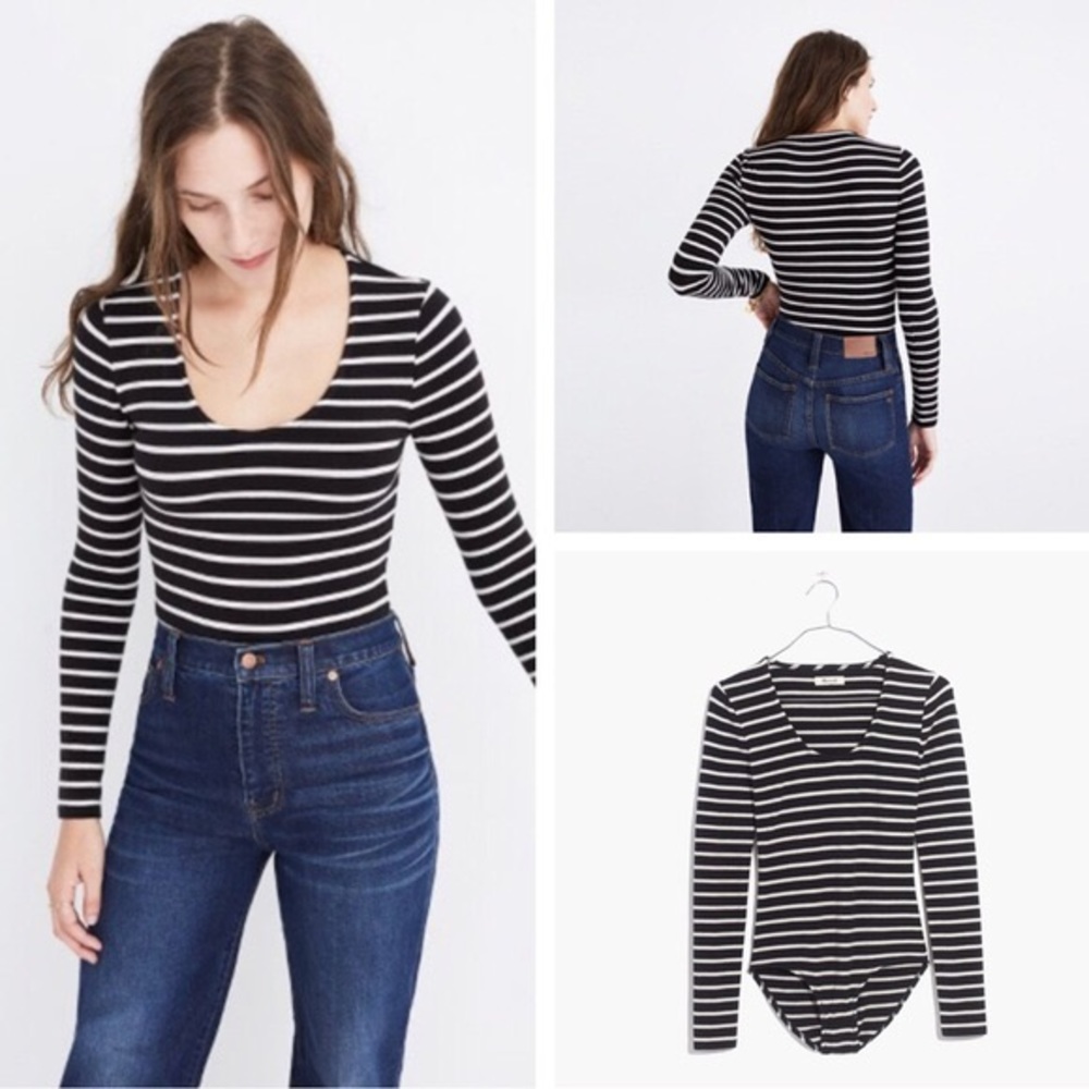 Madewell Song Scoop bodysuit in stripe
